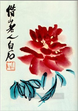  1956 Works - Qi Baishi peony 1956 old China ink